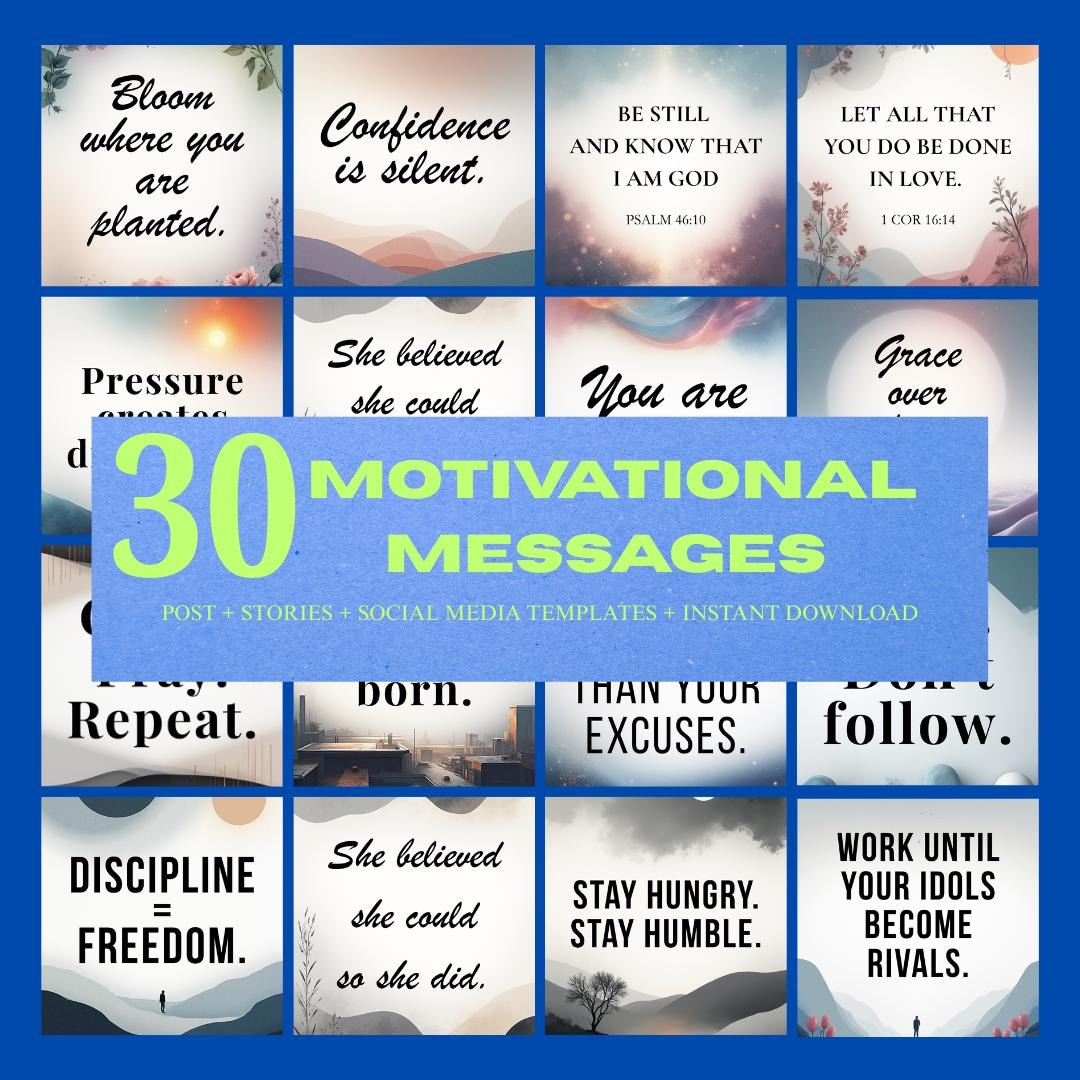 Motivational Messages Printable PDF | 30 Inspirational Quotes ...