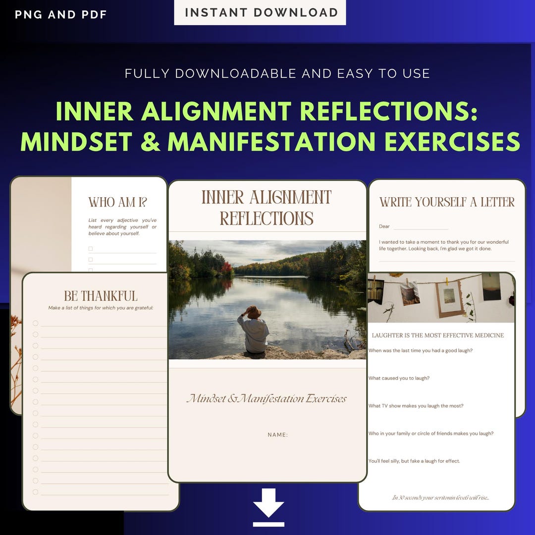 Inner Alignment Method Inner Alignment Reflections Printable | Mindset Manifestation Exercises ...