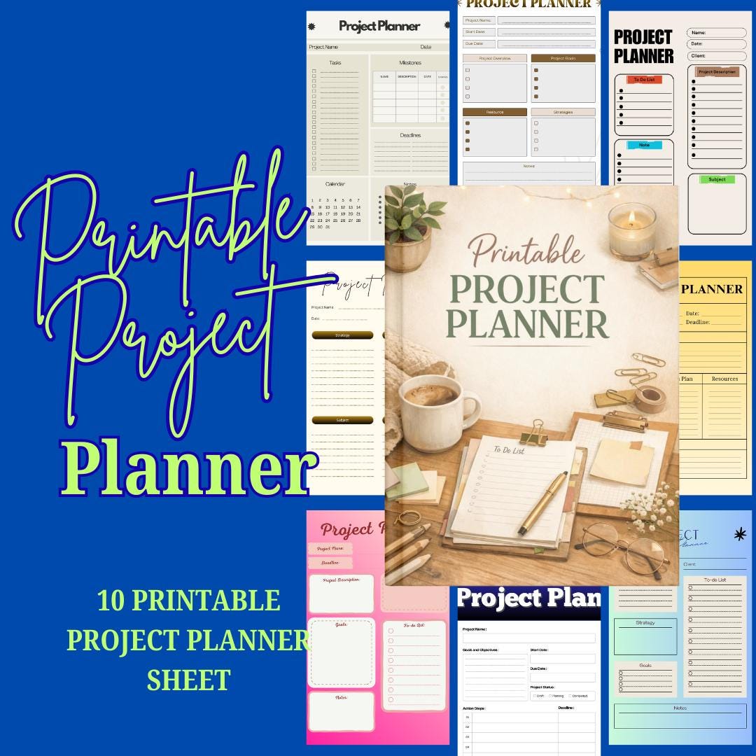 Printable Project Planner | Project Management Planner | Task ...