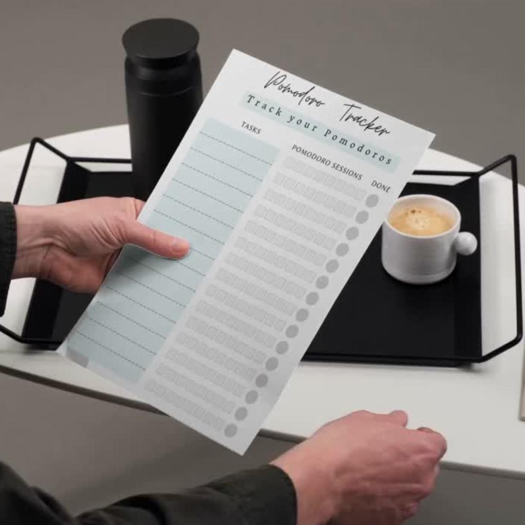 Pomodoro Tracker Printable | Focus & Productivity Planner | Time ...