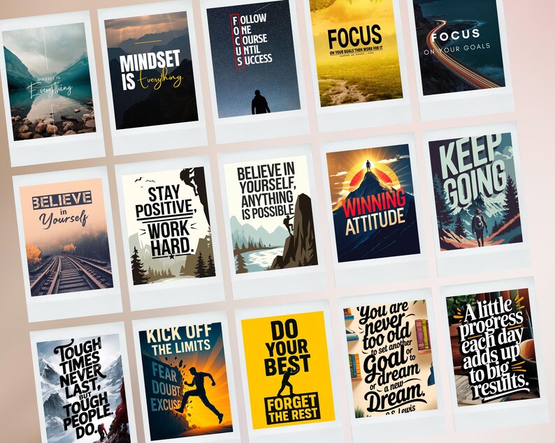 Motivational Quotes Printable PDF | 26 Inspirational Wall Art ...
