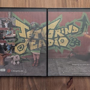 Jet Grind Radio (2000) 8,5 x 11 Vintage gerahmtes Plakat