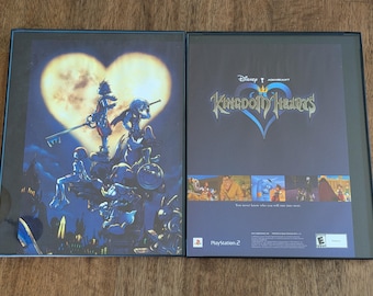 Póster vintage enmarcado de Kingdom Hearts (2002) de 8.5 x 11 pulgadas.