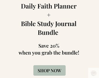 Christian Planner Bundle | Daily Faith, Bible Study (Printable)