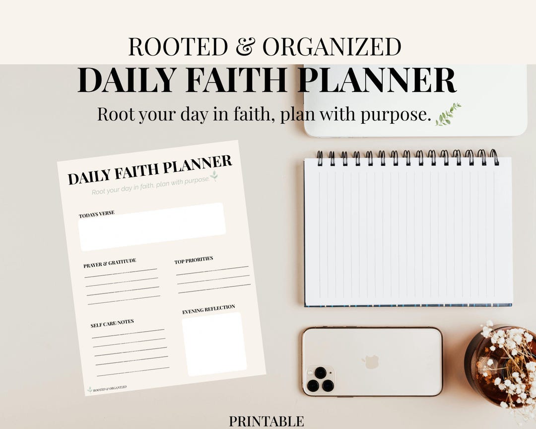 Daily Faith Planner Printable | Christian Planner for Moms | Prayer ...