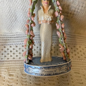 princess diana elvis dress doll Princess Wales Diana Queen Hearts Franklin Mint Doll w/White Elvis Dress NRFB