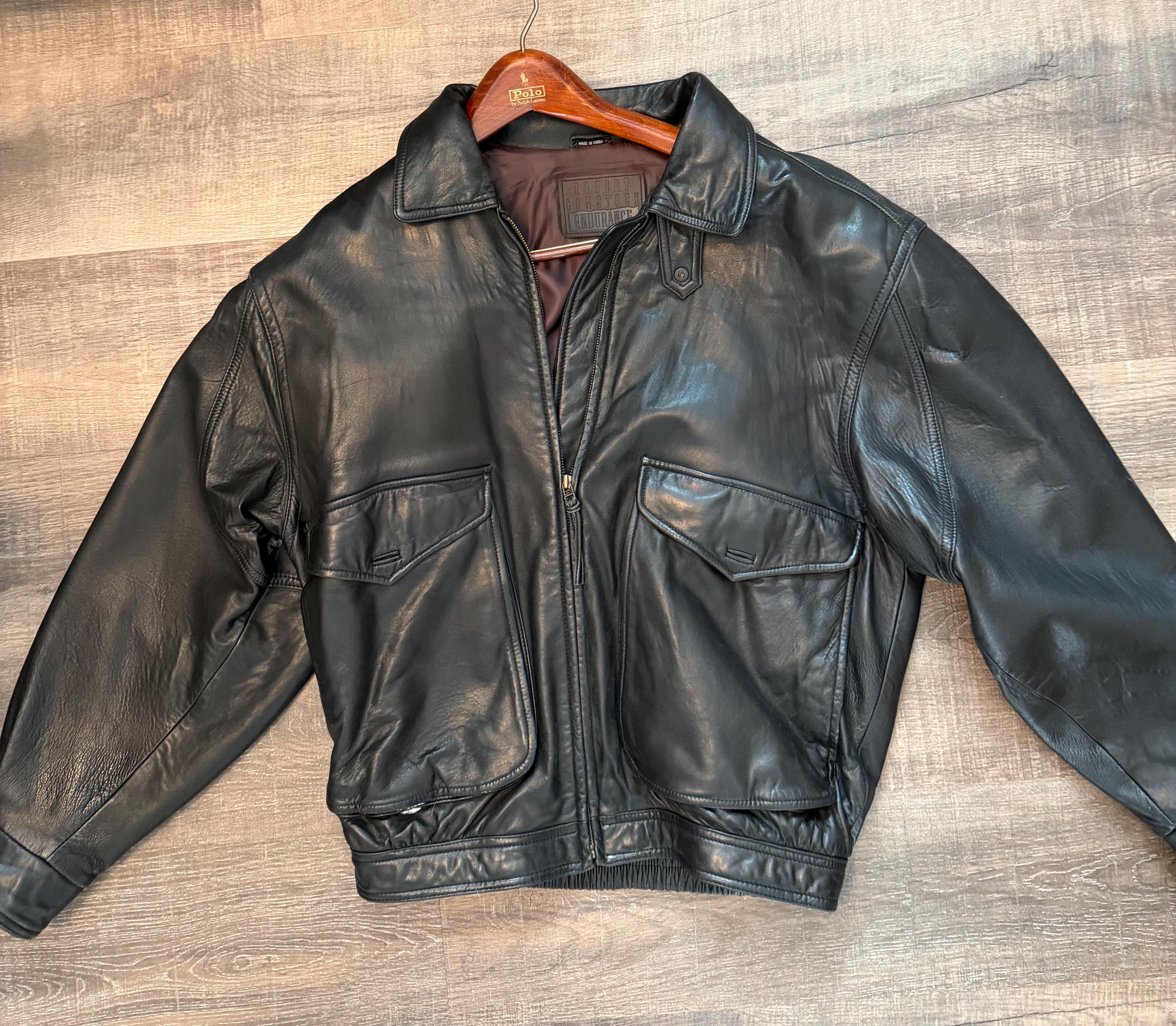 Robert comstock leather jacket レザージャケット Robert Comstock Leather Jacket for Men - Etsy
