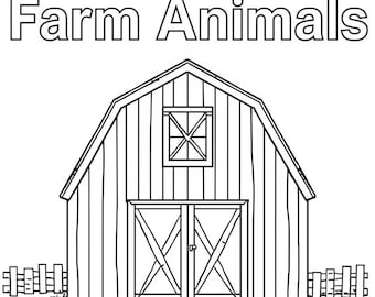 Libro para colorear de animales de granja