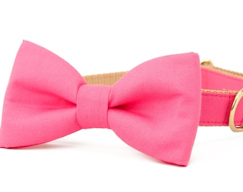 Crew LaLa Azalea Pink Bow Tie Dog Collar