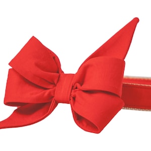 Crew LaLa Scarlet Red Belle Bow Dog Collar