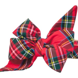 Crew LaLa Scottish Tartan Belle Bow Dog Collar