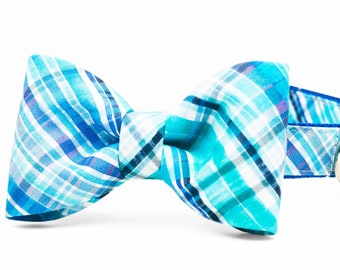 Crew LaLa Pawley's Plaid Bow Tie Dog Collar