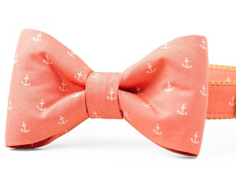 Crew LaLa Rose Anchors Bow Tie Dog Collar