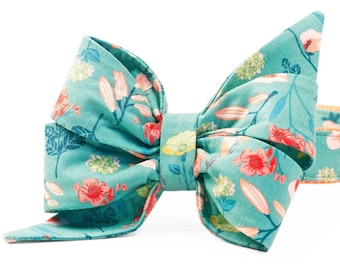 SALE Belle Bow Collar - Blooming Wildflowers