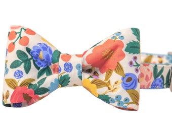 Crew LaLa English Garden Bow Tie Dog Collar