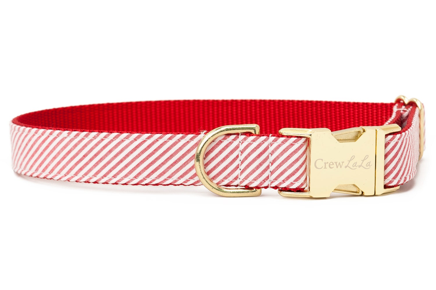 Crew Lala™ Red Seersucker Collier Pour Chien