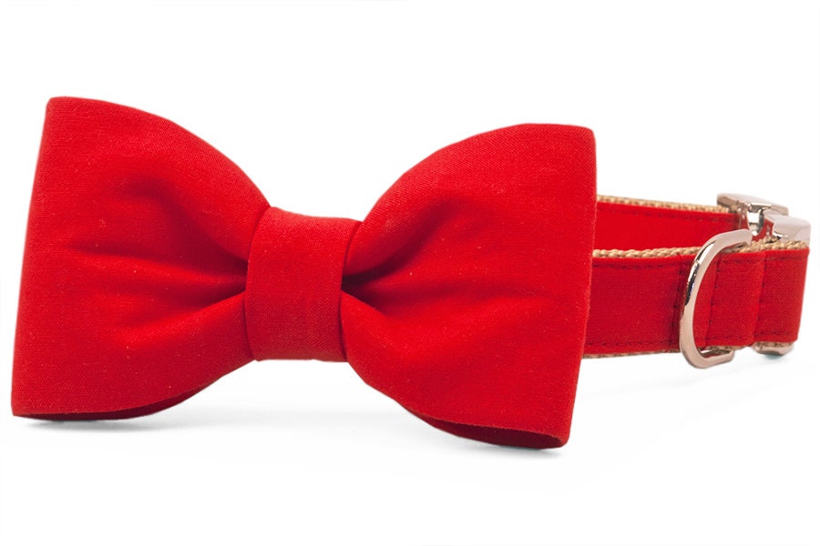 Crew Lala™ Scarlet Red Bow Tie Collier Pour Chien