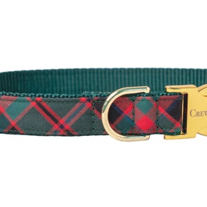 Crew LaLa Holiday Plaid Bow Tie Dog Collar image 2