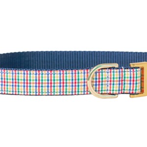 Crew LaLa Dad Plaid Dog Collar