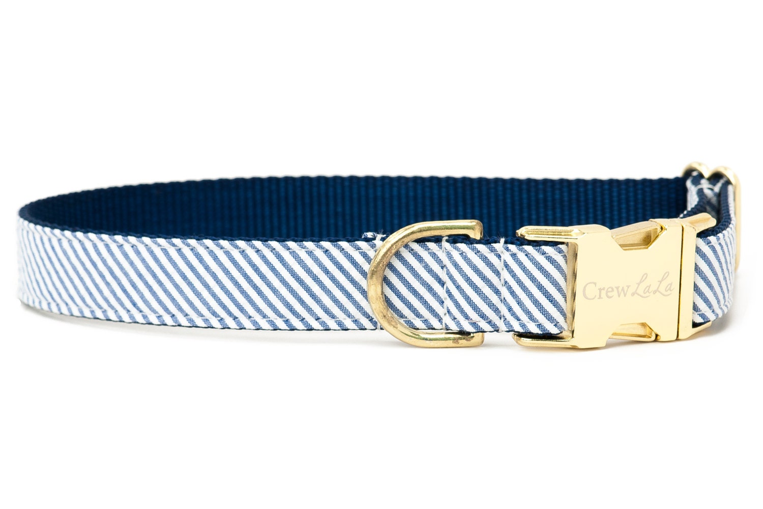 Crew Lala™ Blue Seersucker Collier Pour Chien