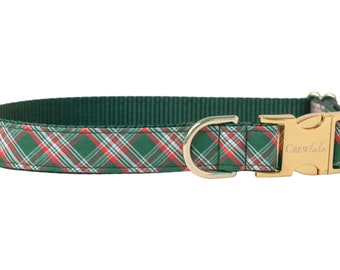 Crew LaLa Evergreen Plaid Dog Collar