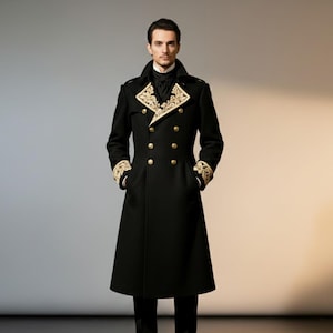 Embroidered Military Coat - Etsy