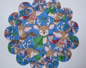 Reindeer with Scarf 8.5 quot Yo Yo Doily