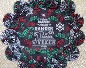 Now Dasher Now Dancer Now Prancer and Vixen 8.5 quot Yo Yo Doily