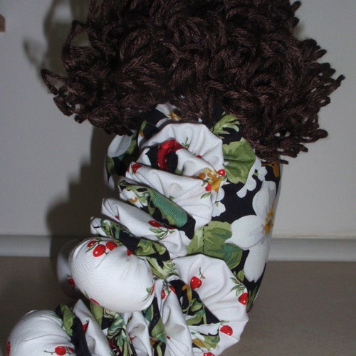 Winter Berry - Yo Yo Collectible selling Handcrafted Fabric Doll