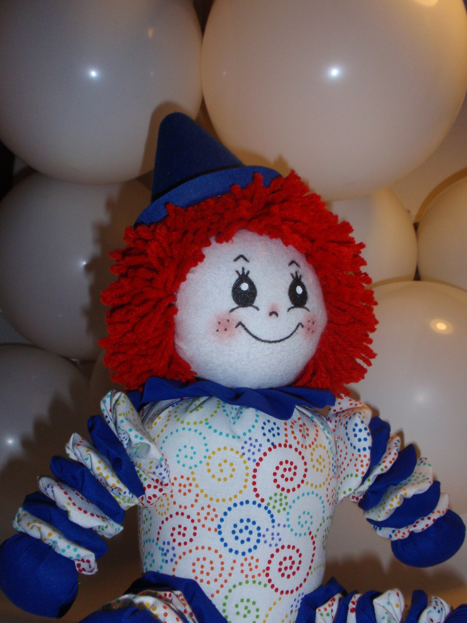 Giggles the Yo Yo Clown Collectible Handcrafted Fabric Doll Etsy