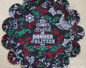 On Comet On Cupid On Donner and Blitzen 8.5 quot Yo Yo Doily