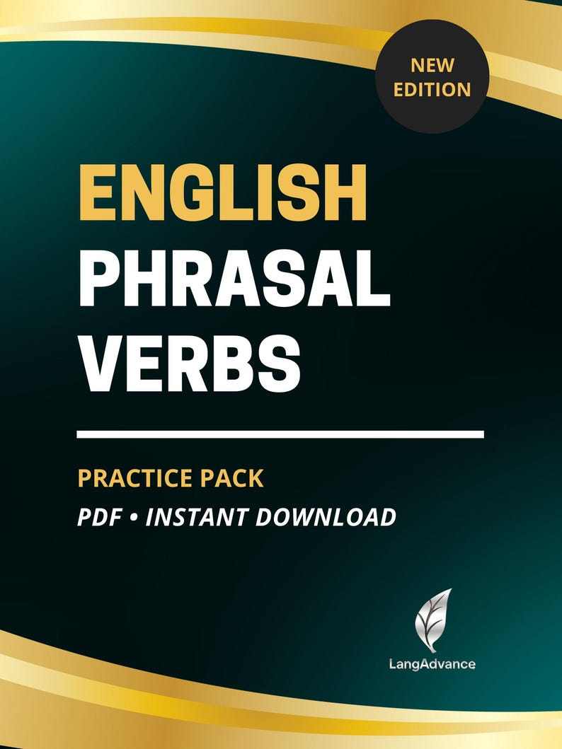 ESL Phrasal Verbs Practice Pack | English Vocabulary Workbook (digital ...