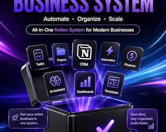 Modello Notion CRM e sistema aziendale per freelance / Dashboard per la gestione dei clienti, delle attività e l'automazione.
