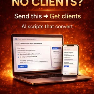 No Clients? AI Copywriting Scripts That Get Clients Fast – Sales Messages, Email Templates, Notion System