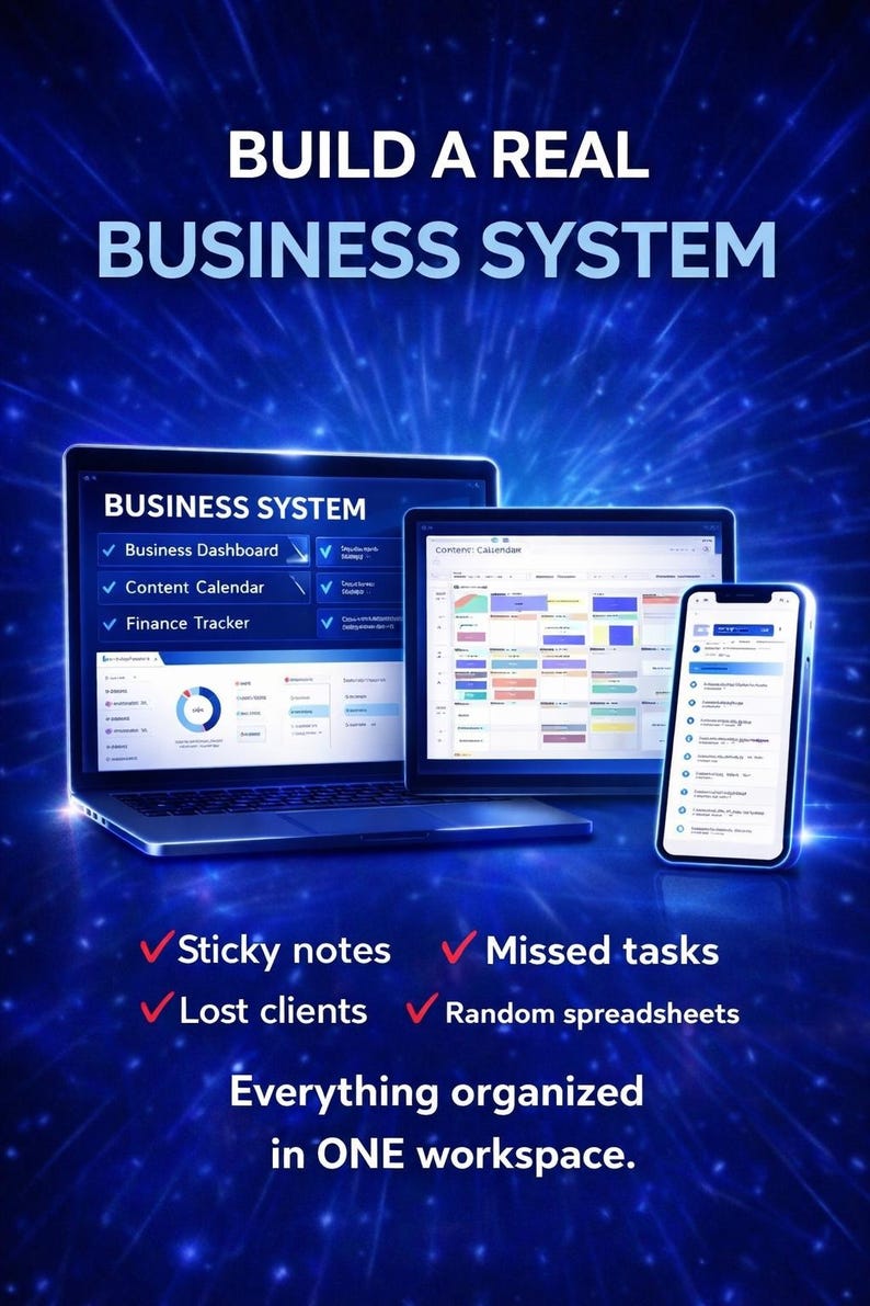 All-in-One Business-Betriebsystem für kleine Unternehmen | Notion, Canva & AI Templates für crm, Financing, Marketing und Business Bild 3