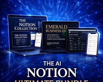 AI Notion Business Bundle | All-in-One-Vorlagen für das Betriebssystem, das crm (Cramp) und dashboard für Unternehmen