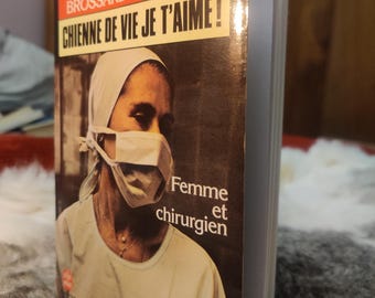 Handgemaakt trompe-l'œil notitieboekje - "Het leven is een teefje, ik hou van je" - 120 pagina's