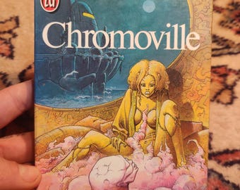 Handgemaakt trompe-l'oeil notitieboekje - "Chromoville" - 168 pagina's