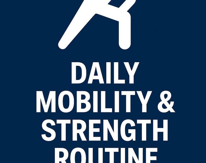 Daily Mobility Strength Routine Guide Printable | Home Exercise Program for Seniors and Caregivers