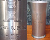 1912 Pewter Trophy Vase by Reed Barton- Arts and Crafts Period- H.E.R. RHCO January 4th - Art Deco- Craftsman-