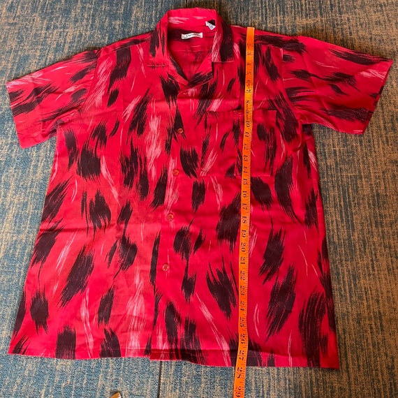 Vintage 1980’s Red and Black Aloha Shirt- Vintage… - image 7