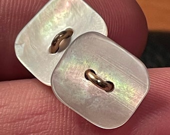 Boutons De Manchette Anciens En Fil Noué - Circa 1920 - Accessoire De Mariage Vintage - Très Bon état