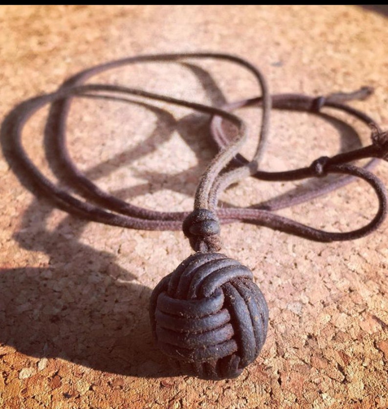 Original ALADDIN Monkey Fist Knot Pendant Necklace. Made to Order by Brandon O'Neill, Original designer for Disney's Aladdin on Broadway. image 1