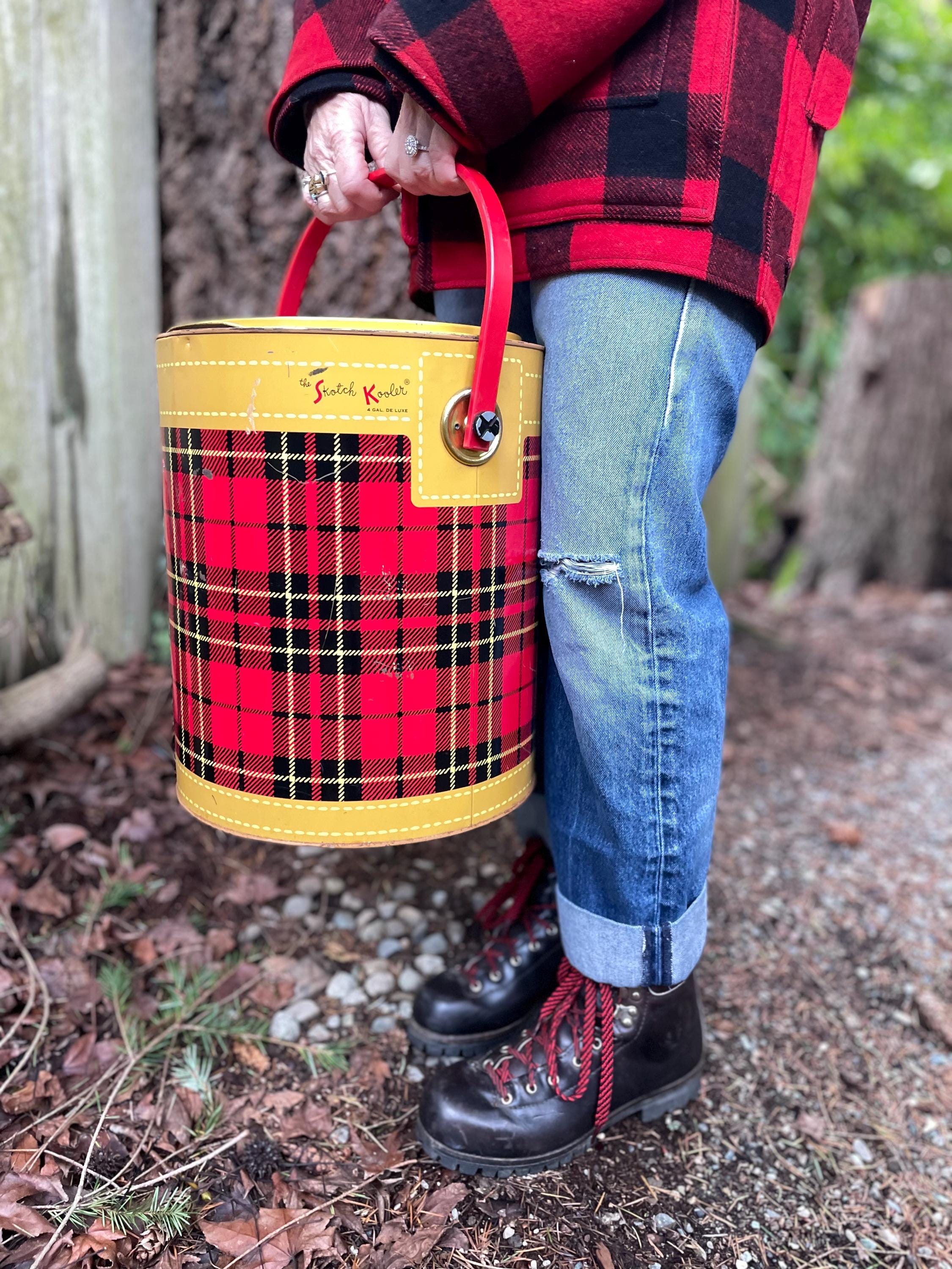 Vintage 1960s Tartan Plaid Metal Cooler, Ice Bucket - Etsy