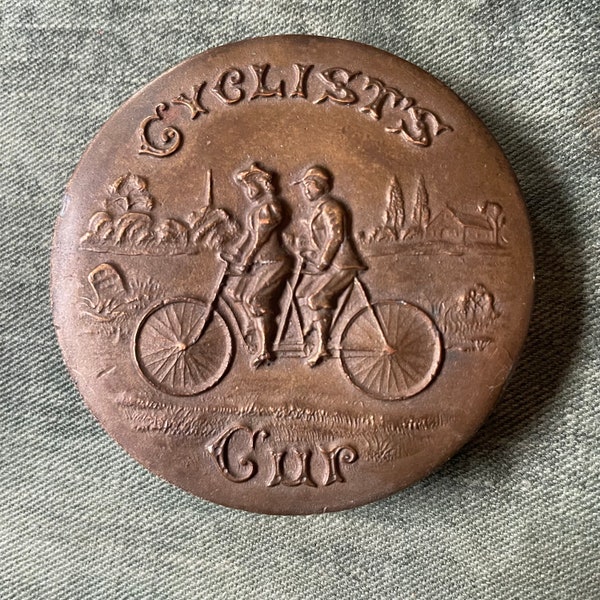 Vintage Cyclist’s Cup Belt Buckle -Made in the USA- Bicycle Racing Cycling Sports Art Bike Art