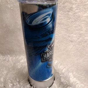 20 oz. Skinny tumbler Blue Harley