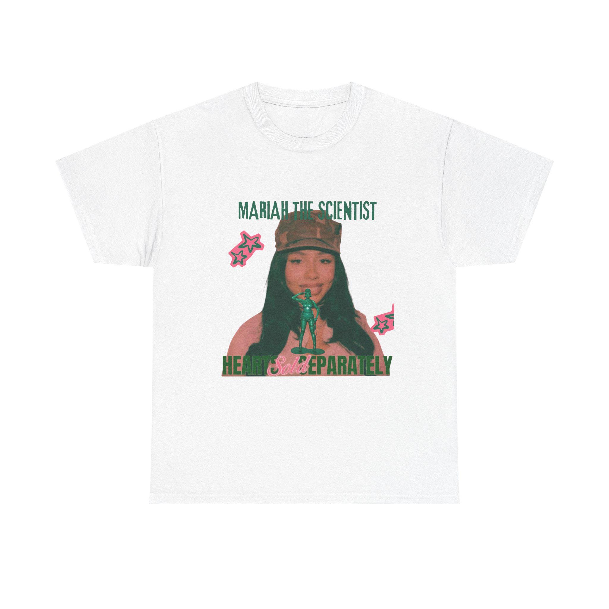 T-shirt Mariah The Scientist Unisexe - Manches Courtes, Taille XL Blanc, Neuf Sans étiquettes, Personnalisable
