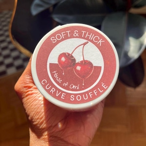 Natural Whipped Shea Body Butter,Fenugreek and Fennel, Curve Soufflé, Cherry, 4oz