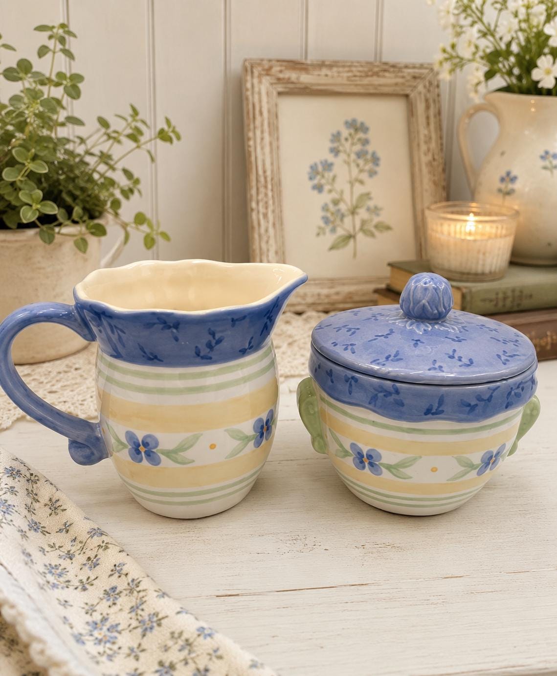Blue Flower Vintage Dishes - Etsy
