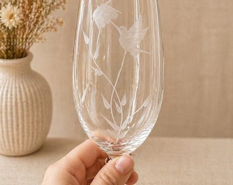 Juego de 6 copas Luminarc France vintage, cristalería grabada con pájaros, cristalería francesa, copas de vino con detalles dorados, decoración de mesa estilo cottagecore